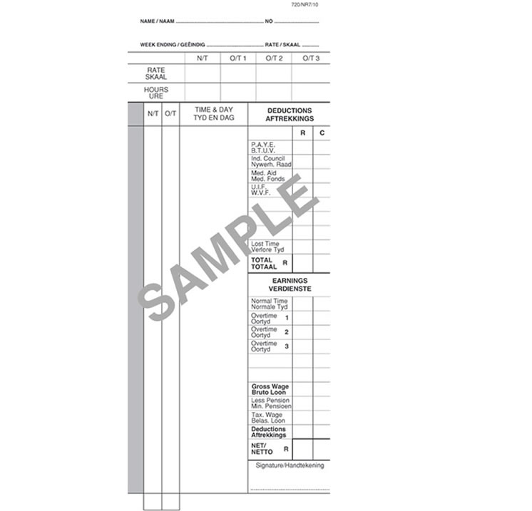 720NR7-10 Clock Cards